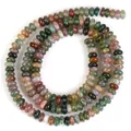 Bunte Naturstein 2x4mm Abakus-Abstandshalter Perlen für DIY Schmuckherstellung - 2x4mm Abakusperlen (ca. 160 Perlen/Strang) / Indischer Achat