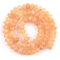 2x4mm natürliche orangefarbene Abakus-Steinperlen für DIY-Schmuckherstellung und Basteln - 2x4mm Abakusperlen (ca. 160 Perlen/Strang) / Tee Wassermelone