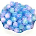 Perline di resina luccicanti blu e viola con effetto occhio di gatto per gioielli fai-da-te - Blu Chiaro Rosa Magico