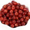 Perle in resina glitterata rossa con effetto occhio di gatto per gioielli fai-da-te - Rosso e Oro Brillantini