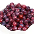 Perle di resina marmorizzata rossa e blu con fori per la creazione di gioielli - Rosso Rosa e Blu Sfumato