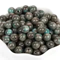Perline rotonde in resina effetto occhio di gatto marmorizzato grigio con glitter - Grigio Blu Salice Multicolore