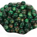 Perle in resina occhio di gatto verdi con glitter per gioielli fai da te - Verde Rosso Giallo Salice Multicolore