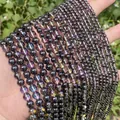 Macro view of iridescent dark AB imitation crystal beads for DIY jewelry accessories - AB Iridescent Black