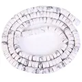 Macro de perles rondelles en howlite blanche naturelle avec texture marbrée grise - Style Rondelle Haishun / 4x2mm