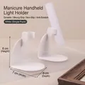 White handheld nail lamp stand holder, 8cm height for portable UV light devices - White Stand