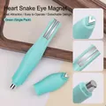 Mintgrüner Katzenaugen-Nagelmagnet für Herzmuster und professionelle Maniküre-Anwendungen - Herz-Schlangenmuster-Stil / Blau