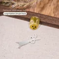 Large folding ear rabbit cat eye nail magnet tool with gold glitter finish 1pc - Large Lop-eared Rabbit