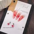 Lichtdurchlässige rote 3D-Kirsch-Nailart-Charms für süße Sommer-Maniküre-Dekorationen - Groß Einzeln / 20 Stück/Packung