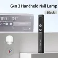 Portable handheld rechargeable UV LED nail curing lamp stick in elegant black finish - Black