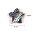Perla a stella in conchiglia di abalone naturale per gioielli DIY, 15mm iridescente - 5 Pezzi/Confezione / 15mm Stella Conchiglia di Abalone