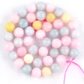 Gemischte pastellfarbene Aquamarin-Rundperlen für DIY-Schmuckherstellung und Design. - 6mm / Optimierter Morganit