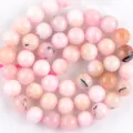 Natürliche rosa Steinperlen rund für DIY-Schmuckherstellung - 6mm / Rosa Opal