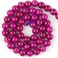 Kräftige fuchsiafarbene Natursteinperlen für DIY-Schmuckherstellung - 6mm / Sugilith