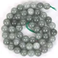 Natürliche hellgrüne Jadeit Steinperlen für DIY handgefertigten Schmuck Zubehör - 6mm / Burma-Jade-Farbe
