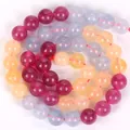 Bunte Naturstein-Rundperlen für die DIY-Schmuckherstellung, Schmuckzubehör - 6mm / Dreifarbige Kristalljade
