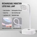 Professional white LED nail lamp with flexible gooseneck and rechargeable battery - Lotus Nail Lamp Rechargeable Version (zqgj0381-01)