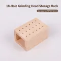 Organizer per punte da trapano per unghie in legno naturale a 18 fori, 58x40x30mm - Stile Legno Naturale Giapponese / 18 Fori (58x40x30mm)