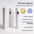 Professional portable mini handheld UV LED nail lamp with 180mAh battery in white finish - With Display Screen / White