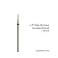 Detailed view of professional 1.3mm torch shaped diamond nail drill bit with F320 grit - 1.3mm Torch Shape Fine Grit (F) / F 320 Grit
