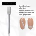Strong magnetic cat-eye nail tool with handle showing silver finish and 8.4cm size - Thickened Cat Eye Magnet