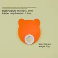 Orange bear-shaped light blocking plate for nail therapy lamps with eye protection shield - Bear Style / 3mm Thickness (1.9cm Hole)
