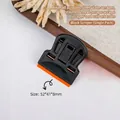 Black manual nail scraper tool with orange blade for cleaning and printing, 52x41x8mm size - Black