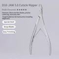 Professional stainless steel cuticle nippers with sharp silver jaw for nail salon manicure use - D22 Style (14 Jaw)