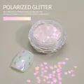 Iridescent polarized petal-shaped nail art glitter sequins for DIY manicures, model SP3318 - Cherry Blossom (SP-3318)