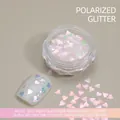 Heart shaped polarized mermaid glitter sequins for nail art decoration variant SP3320 - Heart (SP-3320)