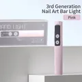 Pink portable handheld rechargeable UV LED nail lamp for quick gel manicure drying - Pink