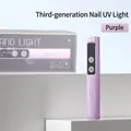 Rechargeable handheld portable purple UV nail lamp for professional gel manicures at home - Purple