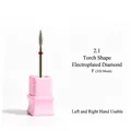 2,1 mm Flammenförmiger Diamant-Nagelfräsereraufsatz mit Körnung F 320 für Maniküre - 2.1mm Flammenkopf