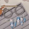 Professionelle 5mm runde Magnetperlen für Ice Flower Cat-Eye Effekt Nagelkunst Werkzeuge - 5mm (20 Stk) / Silber