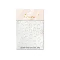 Detail van Tomoni MS608 gouden bronzing jelly nagelstickers met sterren en maan patronen - MS608 Ster Maan Ring (Goud) / 1 Stuk/Verpakking