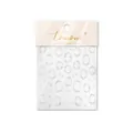 MS608 zilveren jelly nail art stickers met elegante sterren en glitterende ovale patronen - MS608 Ster Maan Ring (Zilver) / 1 Stuk/Verpakking