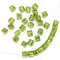 10x11mm green square glass beads with silver foil for DIY jewelry making - Olive Green Silver Foil Cube / 10 Pieces/Pack (10x11mm) / Green