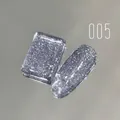 Shimmering silver-grey rainbow diamond nail gel polish shade 005 for a sparkling finish - 05# Dark Grey