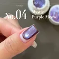 Purple cat eye magnetic nail gel polish with high-density shimmer in jar No. 04 - Cat's Eye Style (M04) / Phantom Purple 04