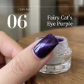 Shade 06 high-density purple cat's eye nail gel polish with metallic shimmer finish - Cat's Eye Style (M06) / Phantom Purple 06