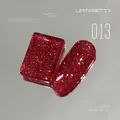 Sparkling red rainbow glitter nail gel polish color 013 on professional display tips - 12# Dark Red