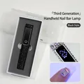 Handheld mini rhinestone UV nail lamp in black with rechargeable battery - Black Rhinestone (JZ-07)