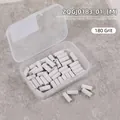180 grit white nail sanding bands in clear storage box for electric nail drill - 180 Grit (50 Pieces) / White