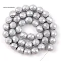 Strand of silver plated faceted hematite beads for DIY jewelry making accessories - 3mm (127 Pieces/Pack) / Silver