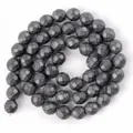 Matte faceted dark grey hematite loose beads string for DIY necklace and bracelet craft - 3mm (127 Pieces/Pack) / Black