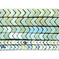 Iridescent electroplated hematite arrow beads for DIY jewelry making and crafts - 4x2mm Approx 193 Pieces / Green