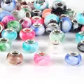 Close-up detail of mixed colorful large hole European style resin beads for DIY jewelry making - Cloud Pattern (#18) / 10 Pieces (14mm)