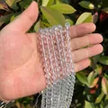 Gefacetteerde heldere kwartskralen met 64-snede natuurlijk wit kristal voor DIY-sieraden - 6mm (63 stuks)