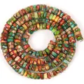 Natural Imperial Jasper flat spacer beads 4x2mm for DIY bracelet jewelry making - 4x2mm (Approx. 150 Pcs/Strand) / Multicolor Imperial Jasper