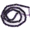 Nahaufnahme facettierter 3x4mm violetter Amethyst- und Achatperlen für DIY-Schmuckherstellung - 3x4mm (Ca. 105 Stück/Strang) / Amethyst-Jade